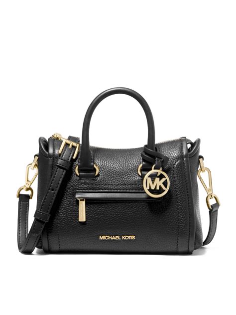 michael kors carine small pebbled leather satchel|Carine Extra.